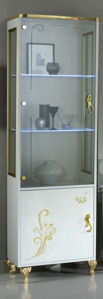 Product photograph of Sofia White Italian 1 Door Vitrine from Choice Furniture Superstore.